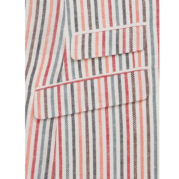 Paisley & Gray Slim Fit Multi-Striped Suit Jacket Size 40R - Picture 4 of 5